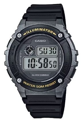 Casio Vintage Illuminator Black W-216H-1BVDF