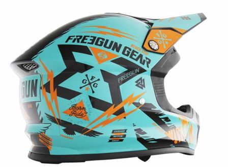 Casque quad et moto vert Compétition