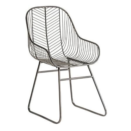 Chaise à manger métal argenté Tranya