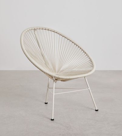 Chaise acier beige Acapulco