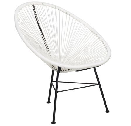 Chaise acier blanche Acapulco