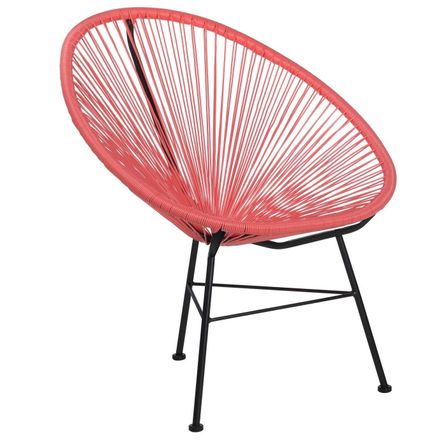 Chaise acier corail Acapulco
