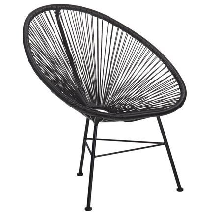 Chaise acier noir Acapulco