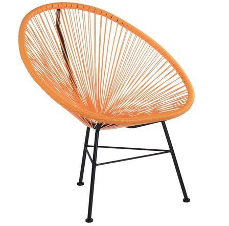 Chaise acier orange Acapulco