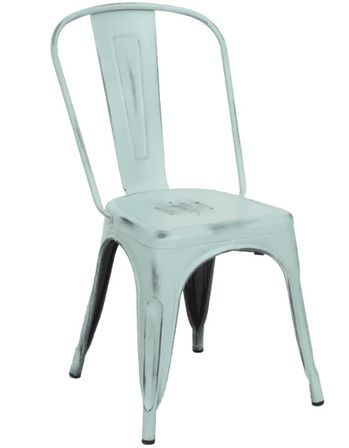 Chaise acier vintage vieilli Kintal