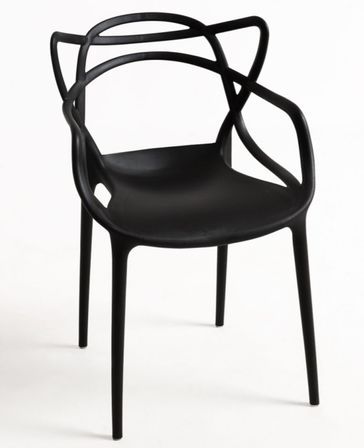 Chaise avec accoudoirs polypropylène camel mate et pieds acier blanc Croizy