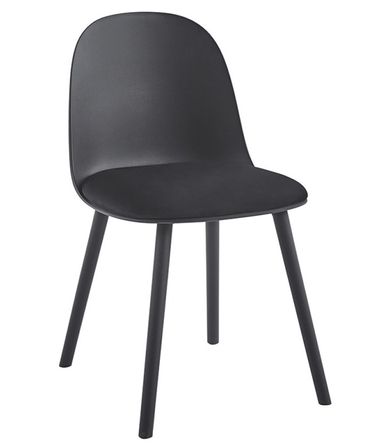Chaise avec coussin d'assise en velours Kalipo - Confort et modernité