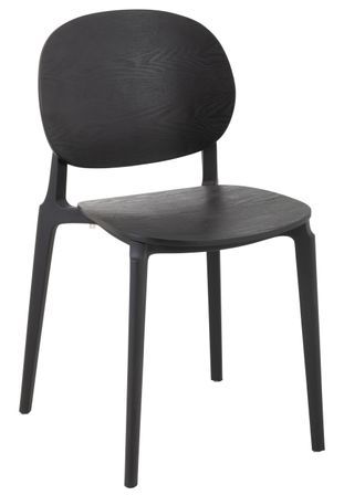 Chaise basic plastique noir Lola L 46 cm