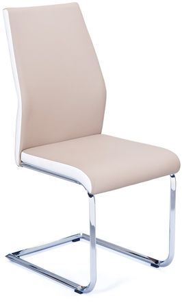 Chaise beige et blanche Lalia - Lot de 4