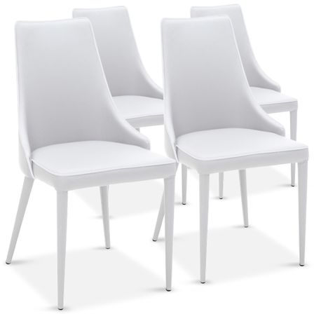 Chaise blanche Margot - Lot de 4