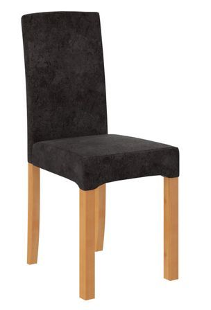 Chaise bois clair de hêtre et tissu 34 couleurs au choix Zakria