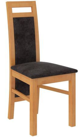 Chaise bois clair de hêtre et tissu tissu 34 couleurs Mouka