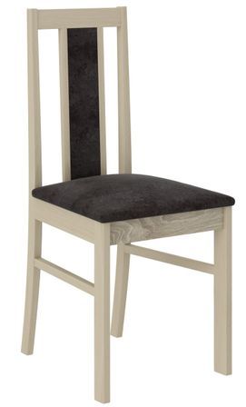 Chaise bois clair de sonoma et tissu Louiza