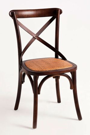 Chaise bois massif et osier Lauzane – élégance et robustesse