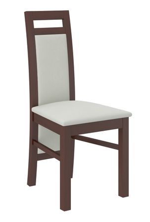 Chaise bois Noyer foncé et tissu tissu 34 couleurs Mouka