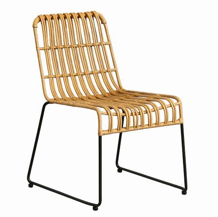 Chaise BORA – Rotin synthétique & pieds en acier