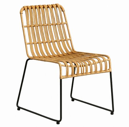 Chaise BORA – Rotin synthétique & pieds en acier