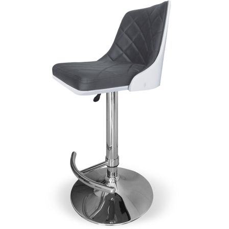 Chaise de bar Bois blanc et Gris SOW