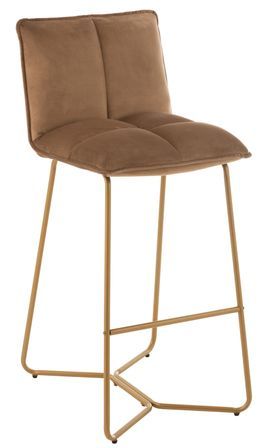 Chaise de bar métal marron clair Voni