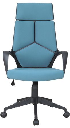 Chaise de bureau à roulette tissu bleu Papi