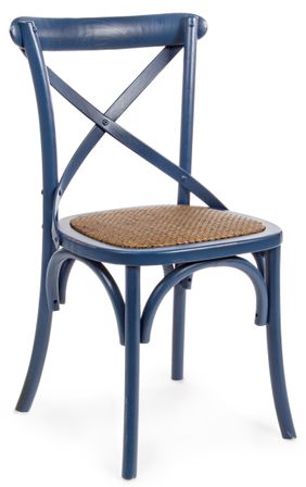 Chaise de cuisine KILEN - Fusion élégante de bois d'orme et rotin