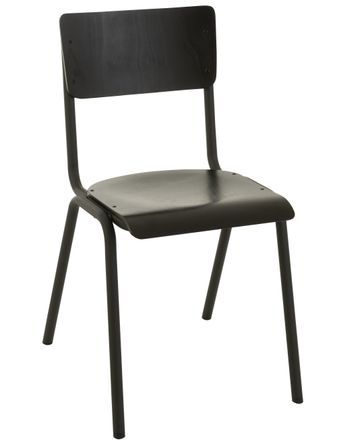 Chaise de cuisine LOKA en bois et métal - Style rétro