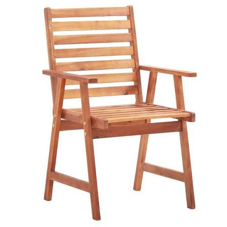 Chaise de jardin acacia massif clair Lilis - Lot de 4