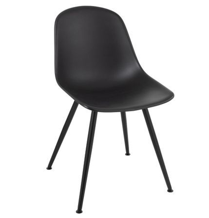 Chaise de salle à manger polypropylène noir Nissy - Lot de 2