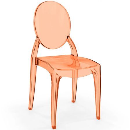 Chaise de salle à manger transparente KALERIA – Design contemporain empilable