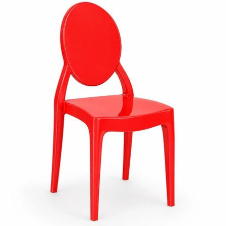 Chaise de salle à manger transparente KALERIA – Design contemporain empilable