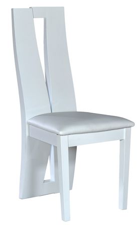 Chaise design blanc laqué Must - Lot de 2