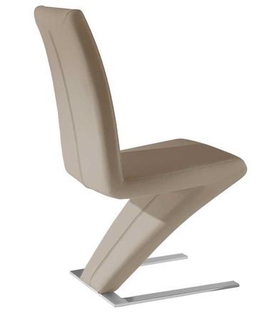 Chaise design simili moka Vogue - Lot de 2