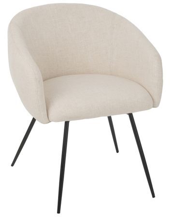 Chaise design WALES – Confort moderne en tissu et métal noir