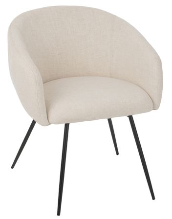 Chaise design WALES – Confort moderne en tissu et métal noir