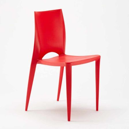 Chaise empilable en polypropylène LUSKO - Usage intérieur/extérieur