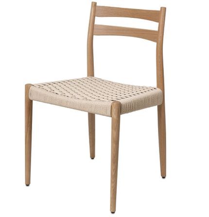 Chaise en bois de chêne et corde tressée VONY – Minimalisme organique