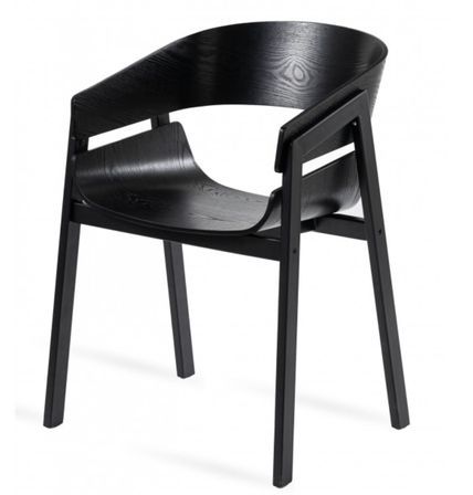 Chaise en bois de frêne noir Kinbo
