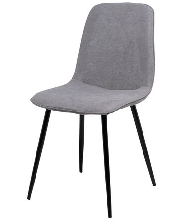 Chaise en tissu avec pieds en métal noir Klara – Lignes incurvées et élégance intemporelle