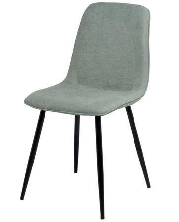 Chaise en tissu avec pieds en métal noir Klara – Lignes incurvées et élégance intemporelle