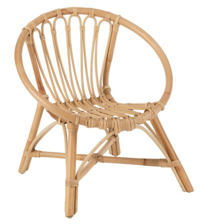 Chaise enfant ronde rotin naturel Ellen L 49 cm