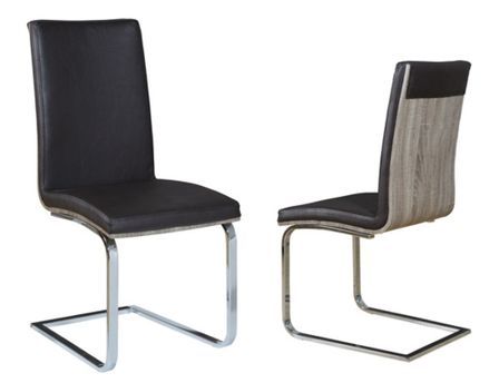 Chaise grise foncé Lathi 56 - Lot de 2