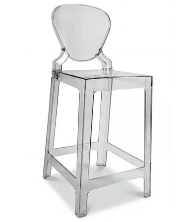 Chaise haute design transparent ou opaque KALERIA