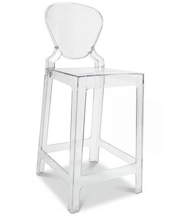 Chaise haute design transparent ou opaque KALERIA