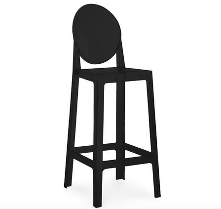 Chaise haute design transparent ou opaque LOUIVA