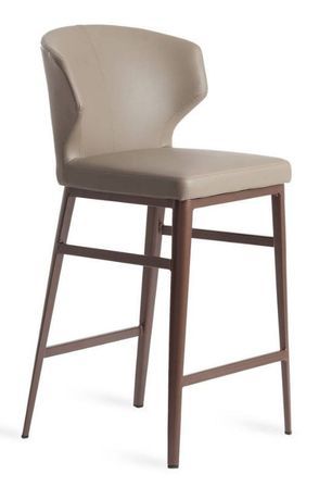 Chaise haute similicuir et acier Akaiky - Lot de 2