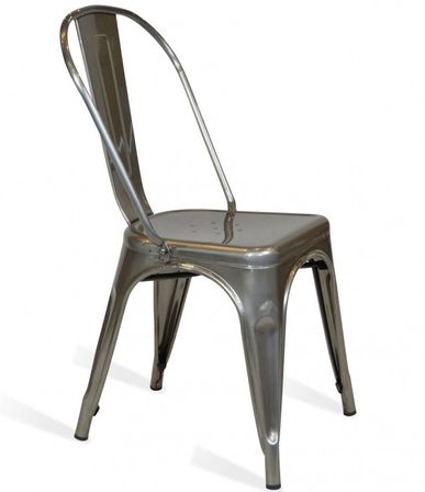 Chaise industrielle acier bronze Woody