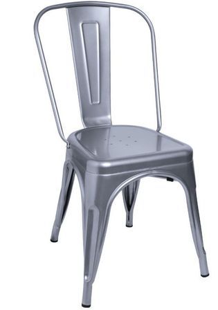 Chaise industrielle acier brossé Kanbo