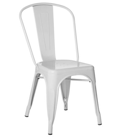Chaise industrielle en acier brillant KONTOIR