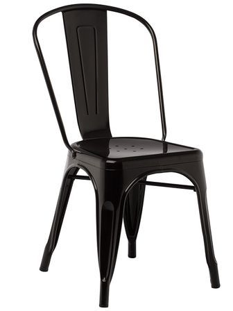 Chaise industrielle en acier brillant KONTOIR