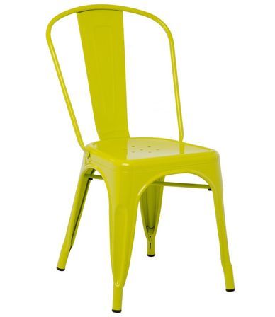 Chaise industrielle en acier brillant KONTOIR